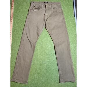 Polo Ralph Lauren Mens Khaki Stretch Pants 32x32 Tan Slim Straight Casual Chinos